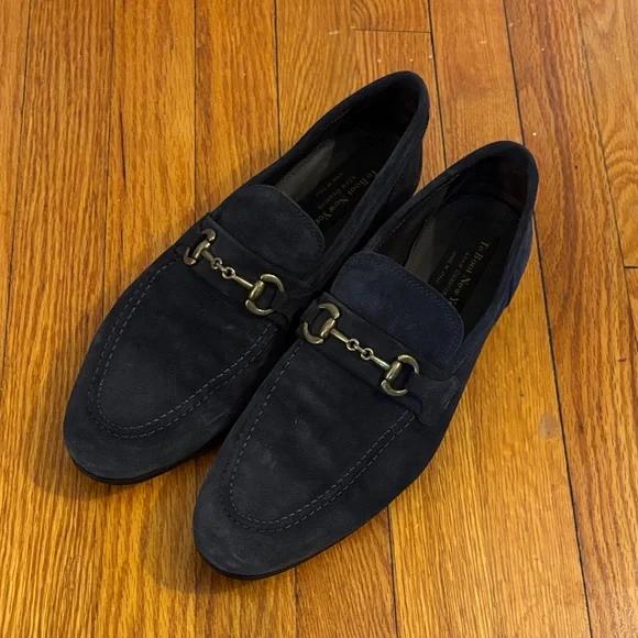 To Boot Dark Blue Loafers with Metal Accent - Picture 1 of 12
